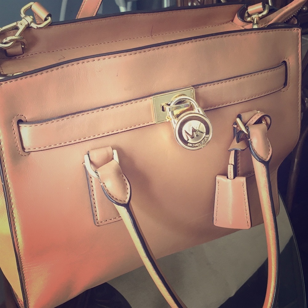 Michael Kors Hamilton traveler bag, Suntan Leather
